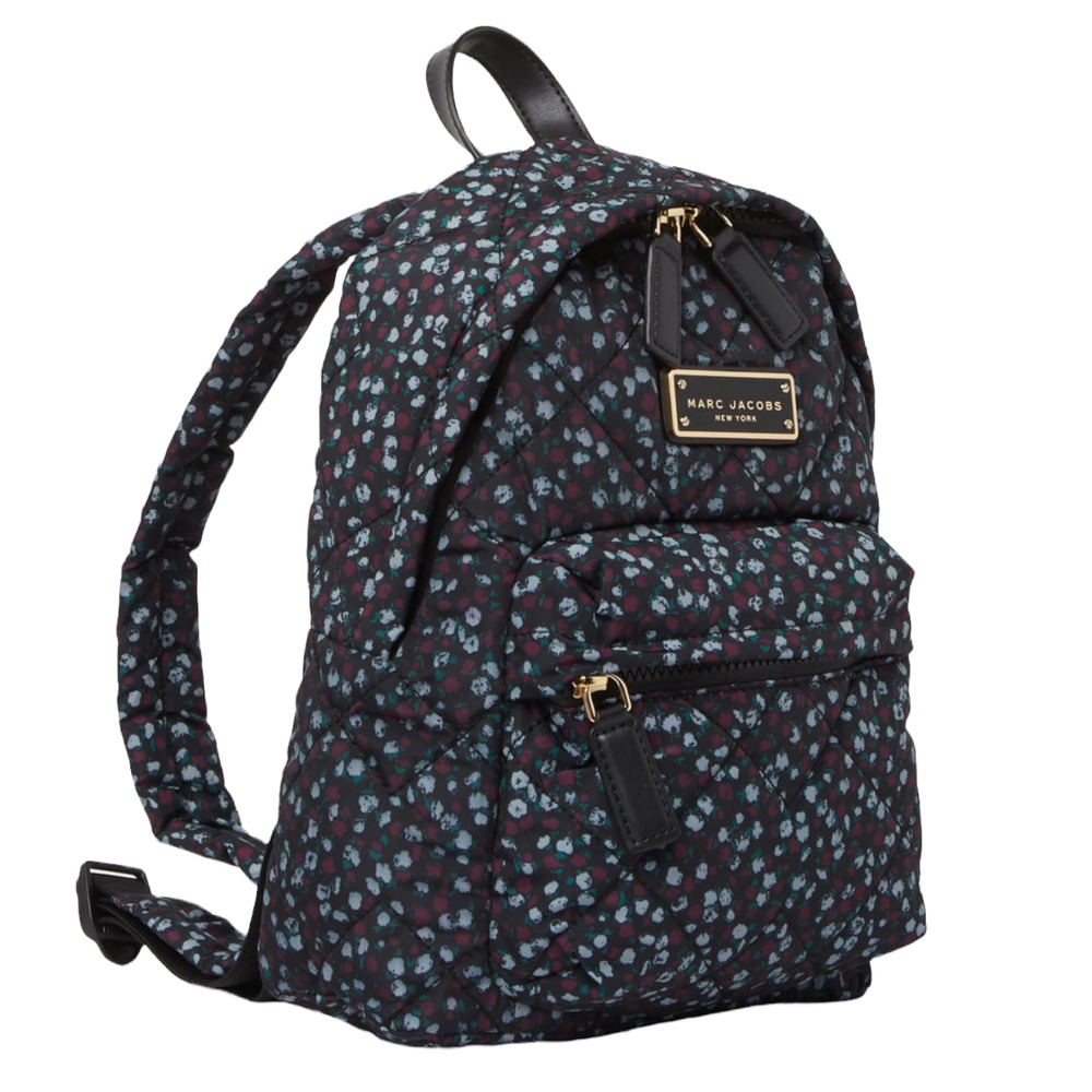 MARC JACOBS Quilted Nylon Baby Bag Floral Print Blue Mirage Large Diaper Tote - Picture 10 of 13